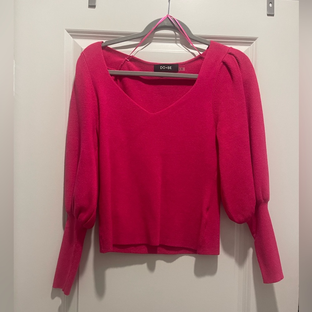 DO+BE hot pink sweater